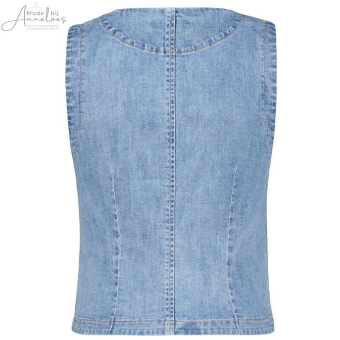 Z Red Button Gilet jeans Light Stone